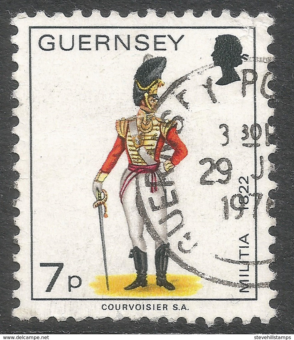 Guernsey. 1974 Guernsey Militia. 7p Used. SG 107a - Guernsey