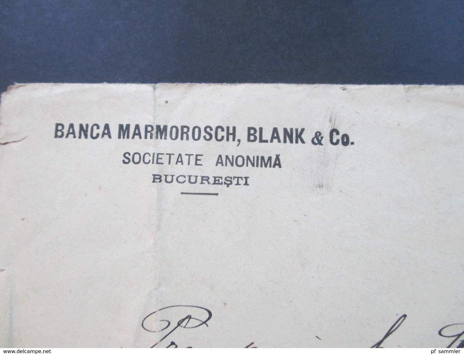 Rumänien 1924 Belege mit Perfin / Firmenlochung Banca Marmorosch Blank & Co. Societate Anonima Bucuresti