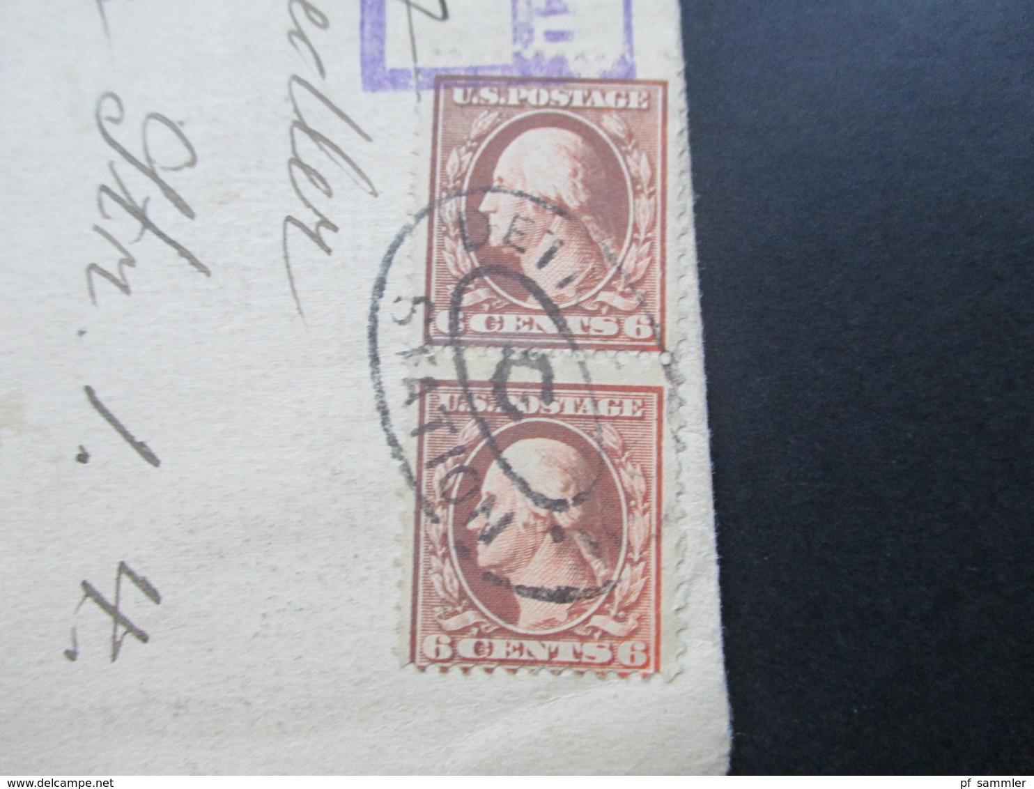 USA 1913 Registered Mail / Letter Nach Dresden Mit Gestempeltem R-Zettel. Viele Stempel - Briefe U. Dokumente