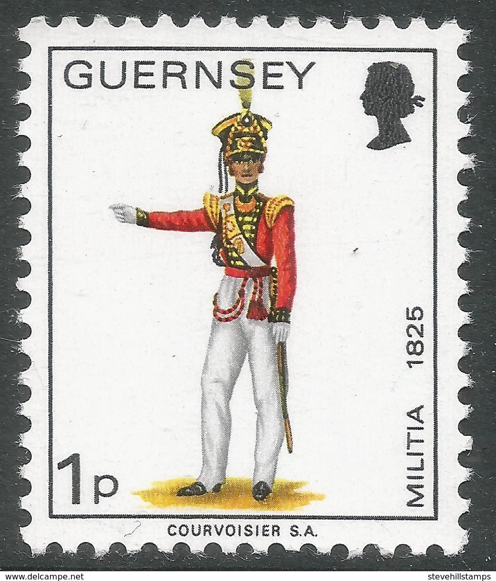 Guernsey. 1974 Guernsey Militia. 1p MH. SG 99 - Guernsey