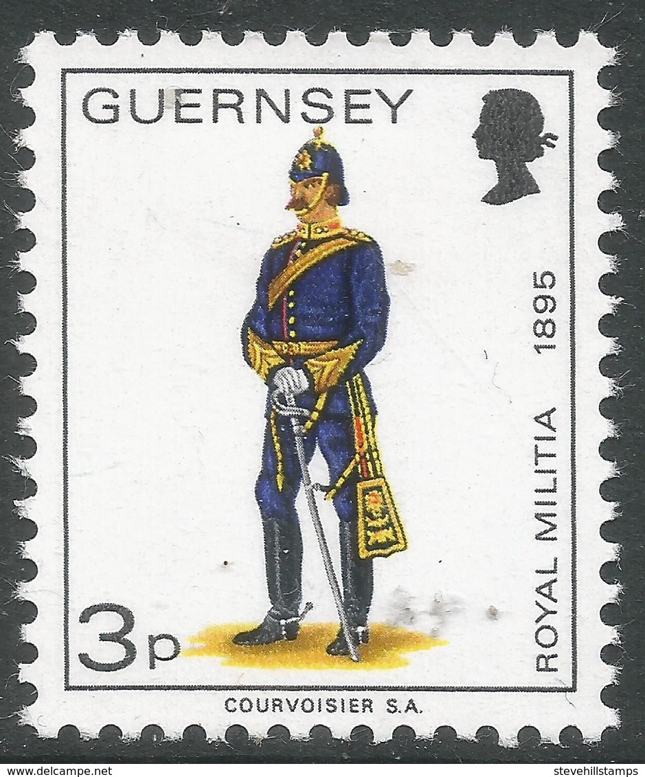 Guernsey. 1974 Guernsey Militia. 3p MH. SG 103 - Guernsey