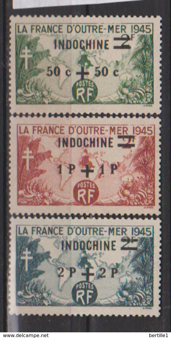 INDOCHINE        N°  YVERT  :     296/298    NEUF AVEC  CHARNIERES      (  CH   51  ) - Ungebraucht