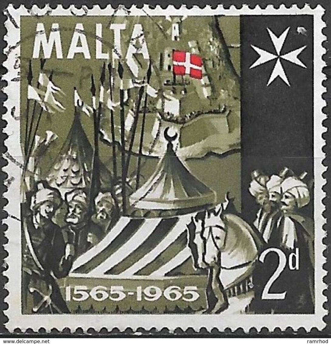 MALTA 1965 400th Anniv Of Great Siege - 2d - Turkish Camp FU - Malte