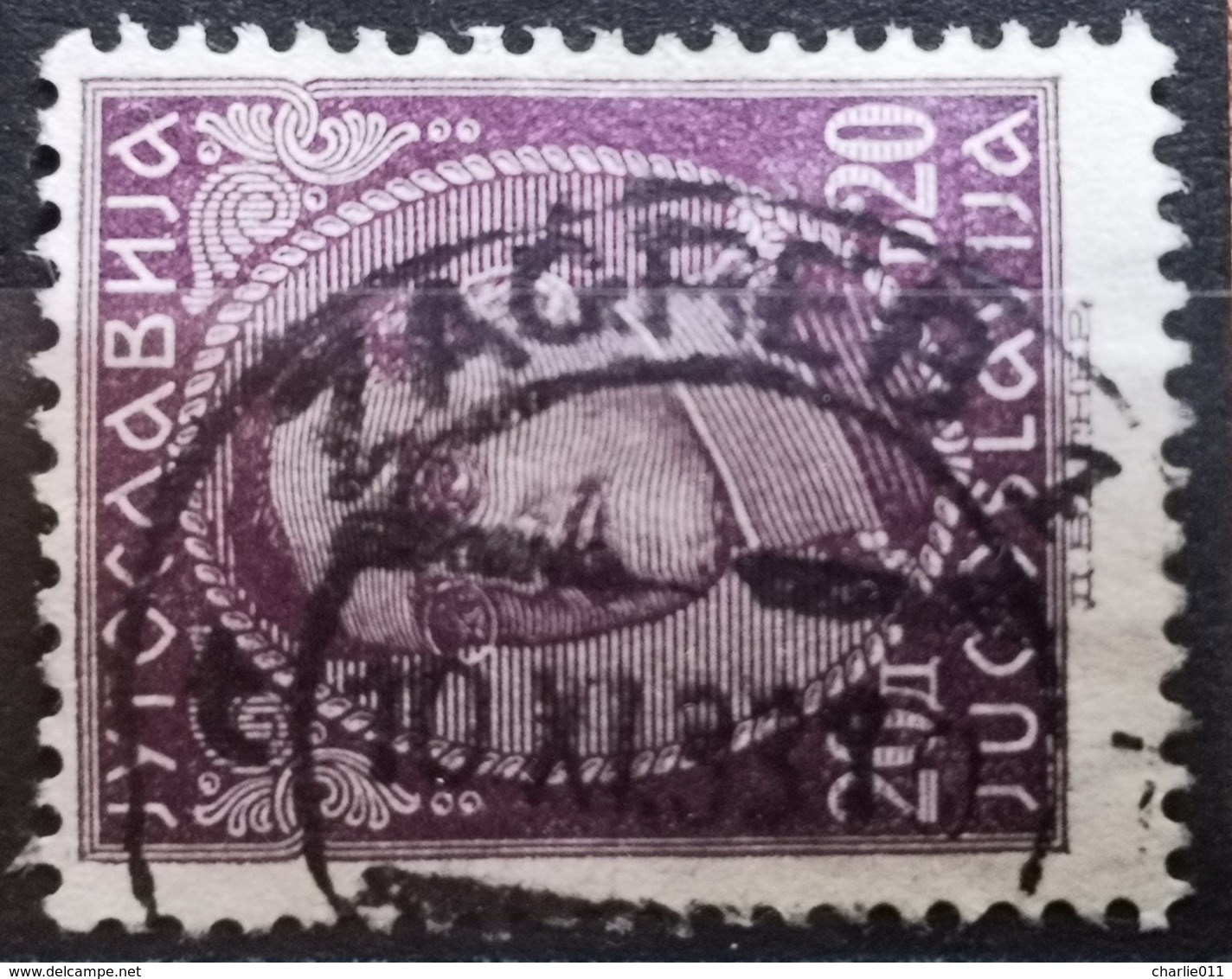 KING ALEXANDER-20 D-POSTMARK ZAGREB- CROATIA - YUGOSLAVIA-1931 - Used Stamps