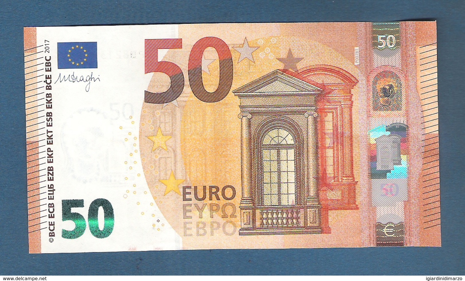 EURO -OLANDA - 2017 - BANCONOTA DA 50 EURO DRAGHI SERIE PB (P007B1) - NON CIRCOLATA (FDS-UNC) - IN OTTIME CONDIZIONI. - 50 Euro