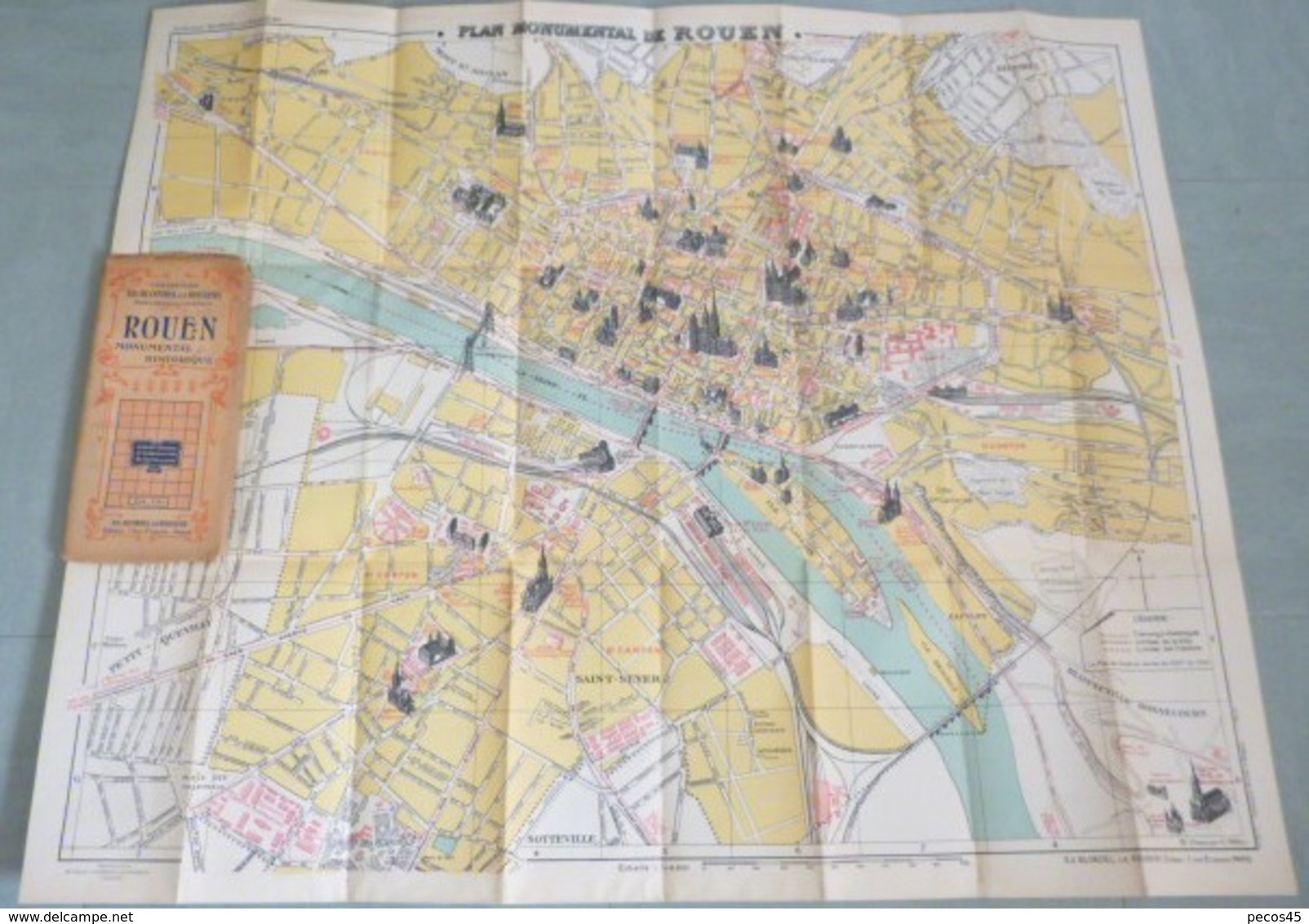 Blondel -La Rougery : Plan De ROUEN - 1/6 800 ème - 1931. - Cartes Topographiques