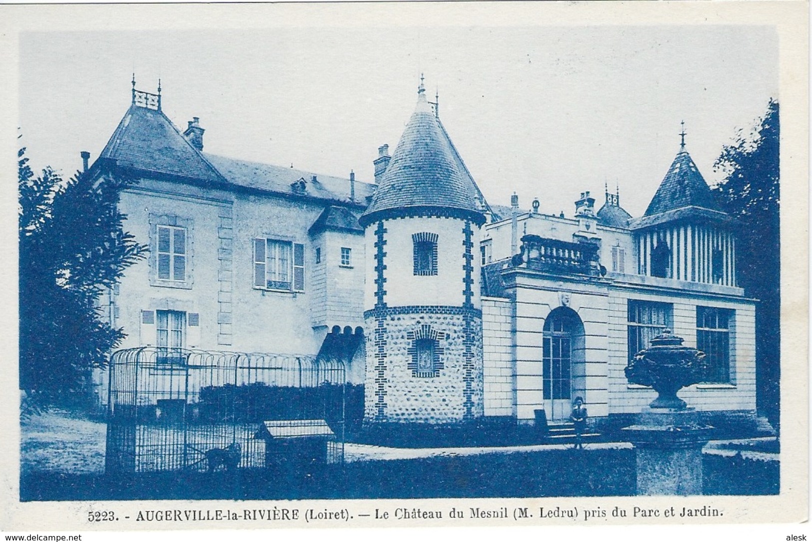 AUGERVILLE-la-RIVIÈRE - Château Du Mesnil Prise Du Parc Et Jardin - Autres & Non Classés