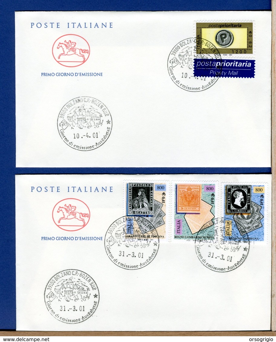 ITALIA - FDC CAVALLINO 2001 -  POSTA PRIORITARIA - - FDC