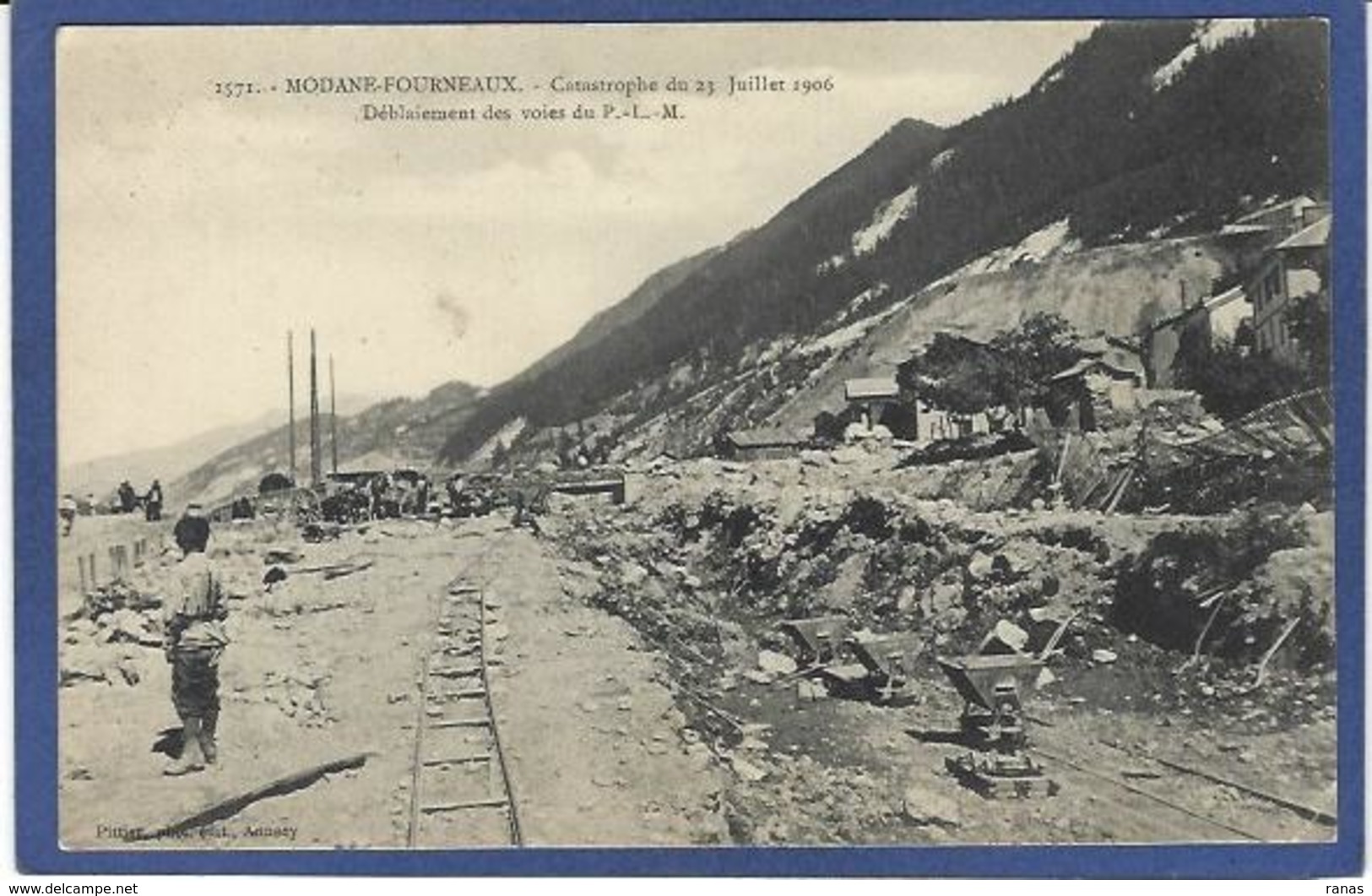 CPA SAVOIE 73 Modane Fourneaux Catastrophe Chemin De Fer écrite - Modane