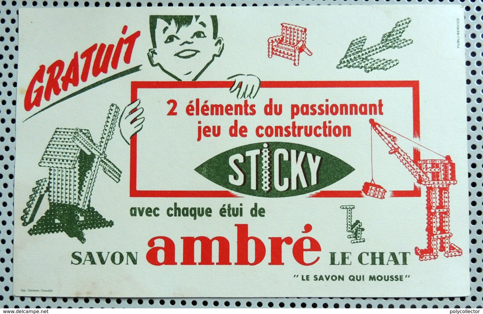 Buvard Savon Ambré LE CHAT - Le Savon Qui Mousse Jeu De Construction STICKY - Perfumes & Belleza