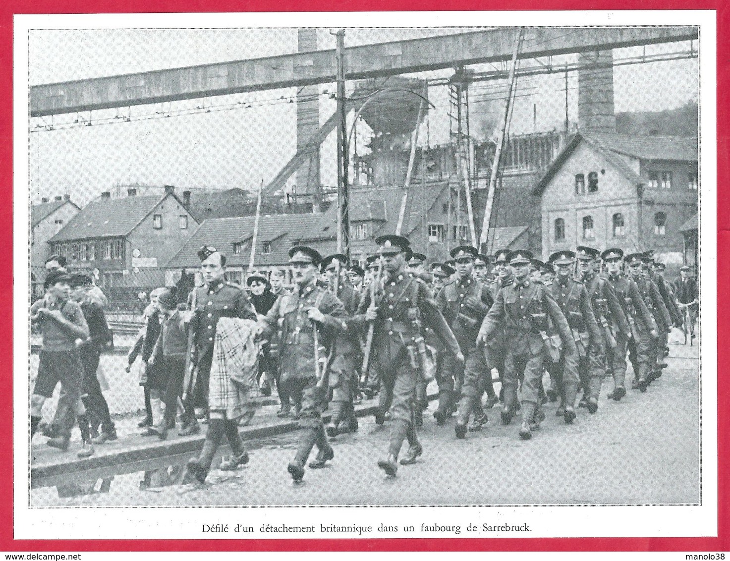 L'arrivée Dans La Sarre Des 1er Contingents Internationaux. Défilé D'un Détachement Britanique Dans Sarrebruck. 1934 - Autres & Non Classés