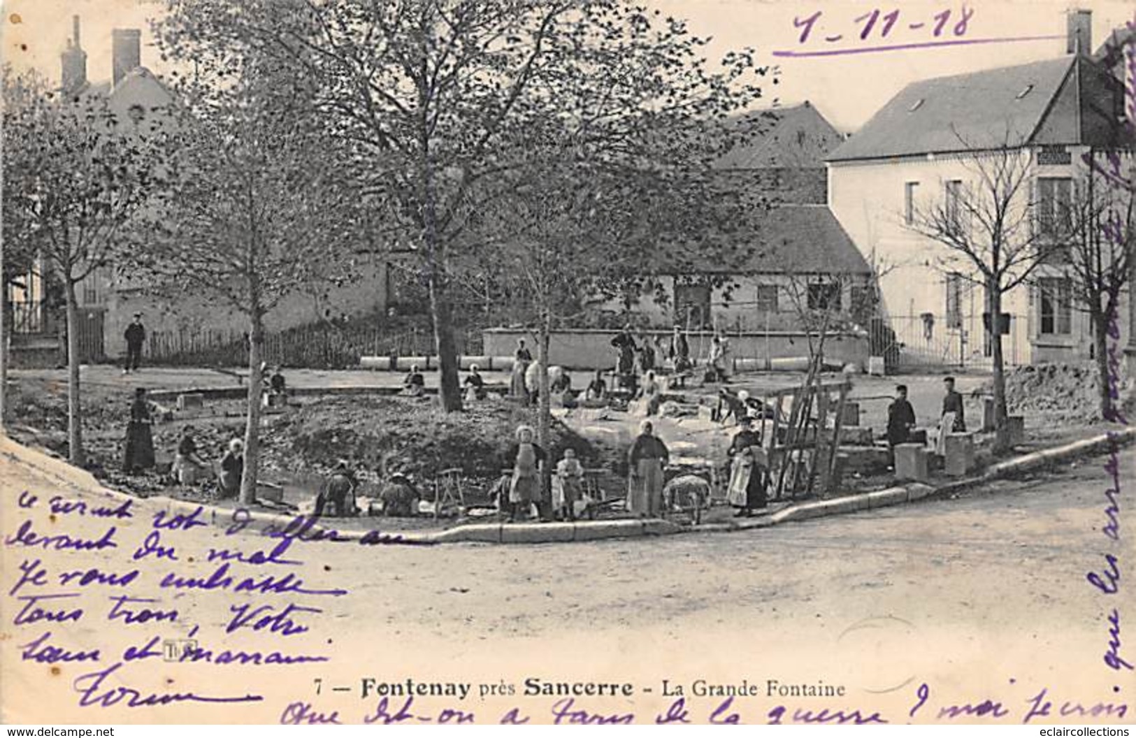 Saint Satur        18         Fontenay  La Grande Fontaine. Lavoir      (voir Scan) - Saint-Satur