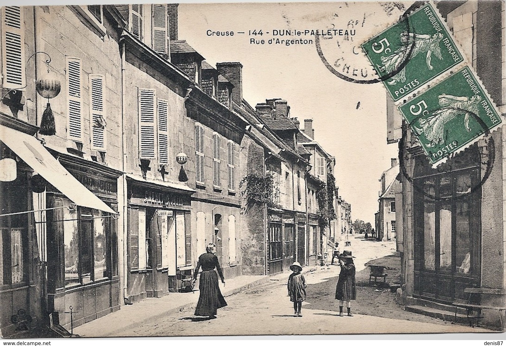 23-CPA-DUN LE PALLETEAU RUE D ARGENTON- - Sonstige & Ohne Zuordnung