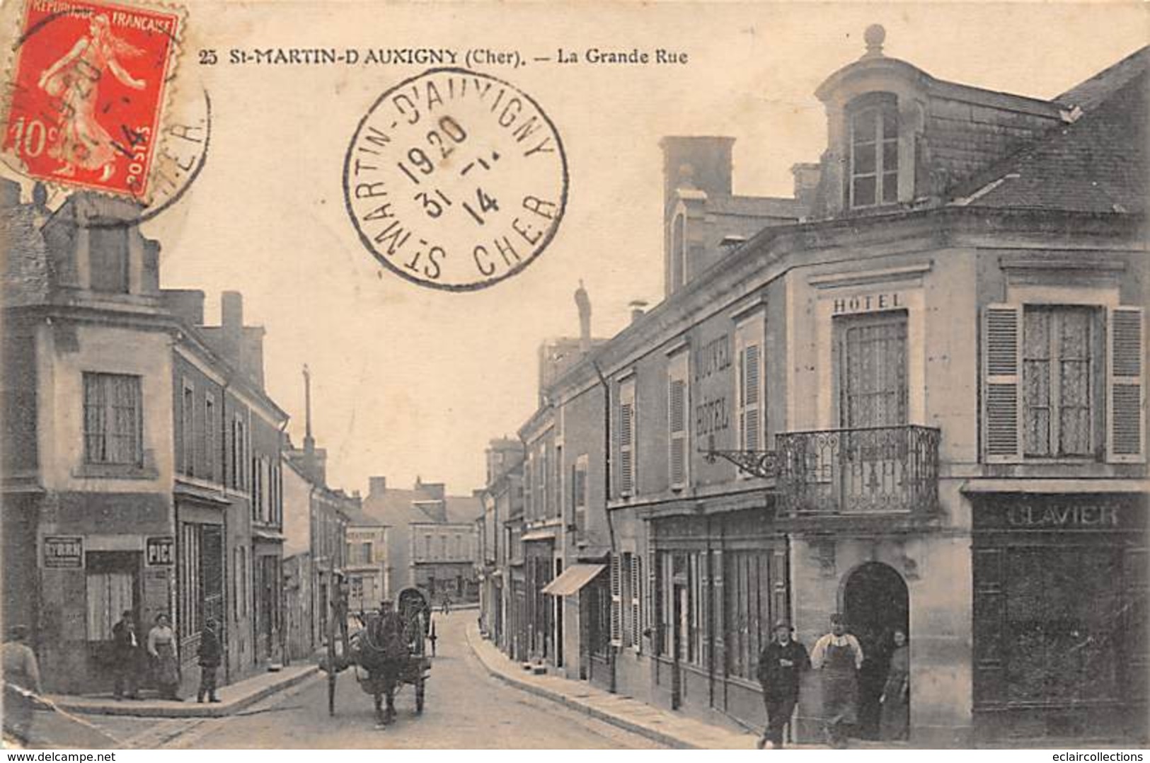 Saint Martin D'Auxigny        18     La Grande Rue. Nouvel Hôtel          (voir Scan) - Otros & Sin Clasificación