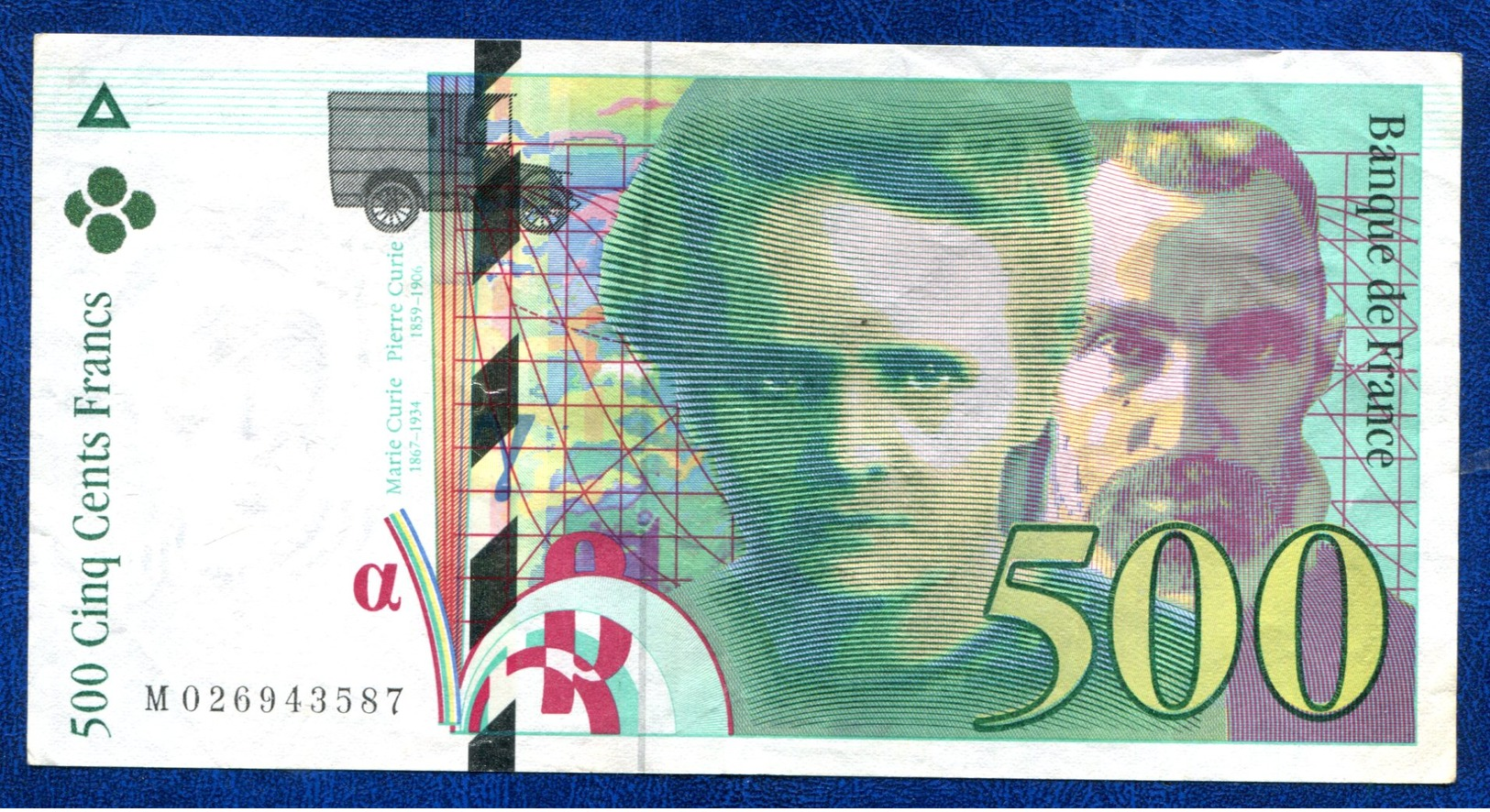 BILLET 500FR CURIE 1994 - 500 F 1994-2000 ''Pierre Et Marie Curie''