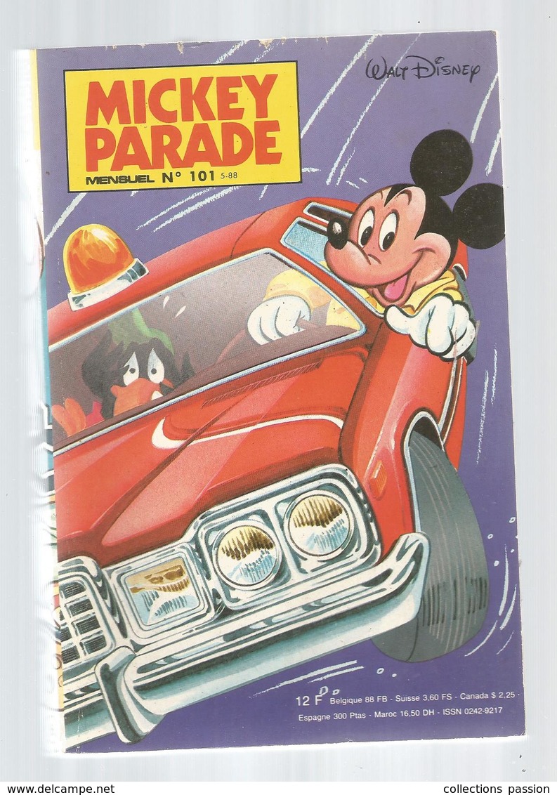 MICKEY PARADE , WALT DISNEY , N° 101 , Frais Fr 3.45 E - Mickey Parade