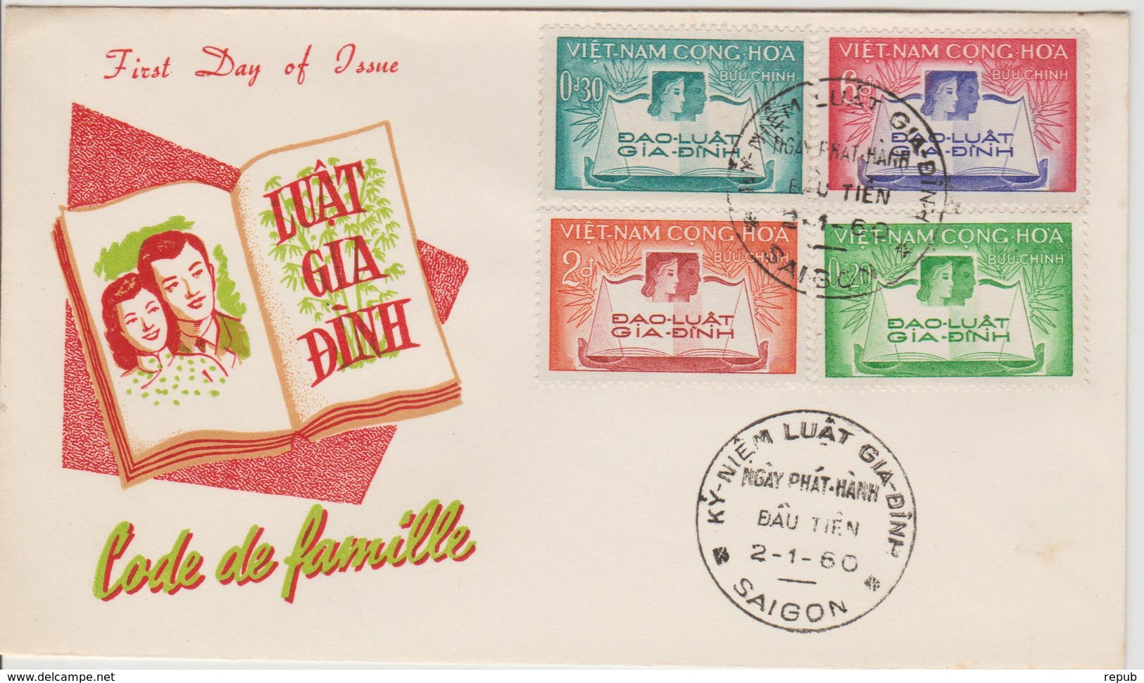 Vietnam FDC 1960 Code De La Famille 130-133 - Vietnam