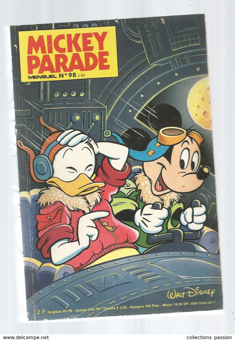 MICKEY PARADE , WALT DISNEY , N° 98 , Frais Fr 3.45 E - Mickey Parade