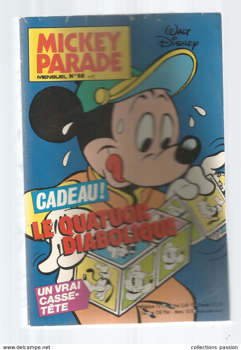 MICKEY PARADE , WALT DISNEY , N° 88 , Frais Fr 3.45 E - Mickey Parade