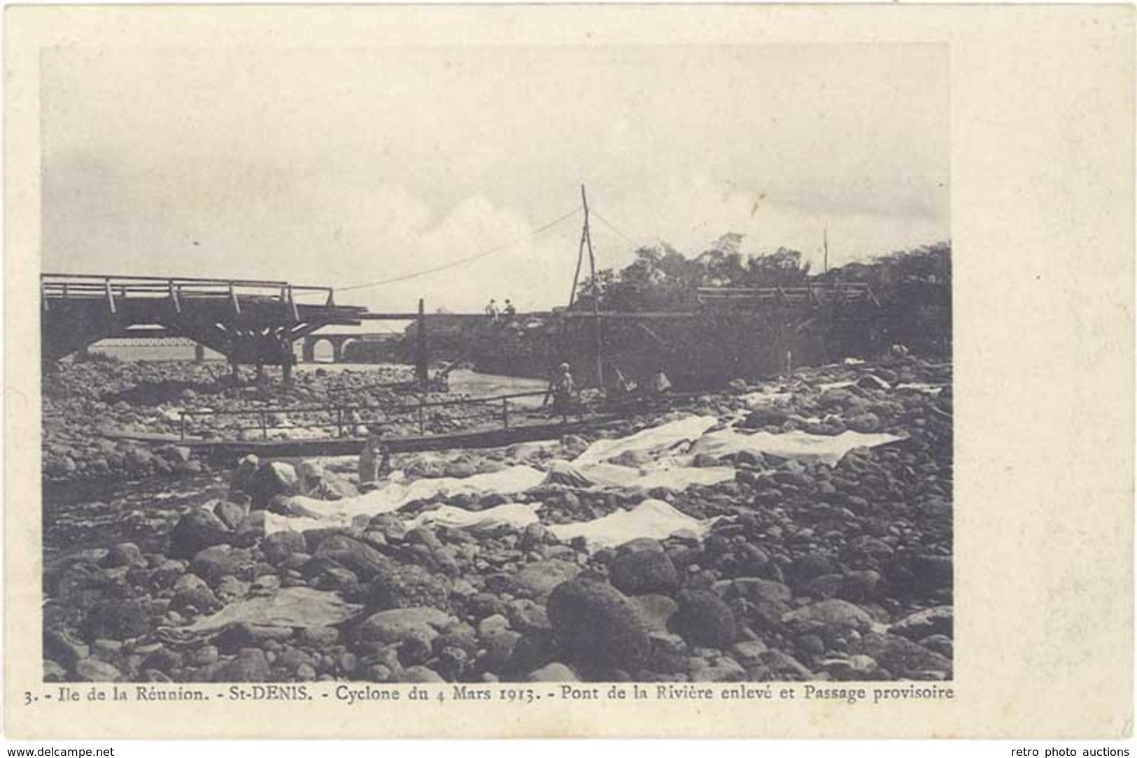 TB Ile De La Réunion – 3 St-Denis – Cyclone 1913 – Pont De La Rivière … - Saint Denis