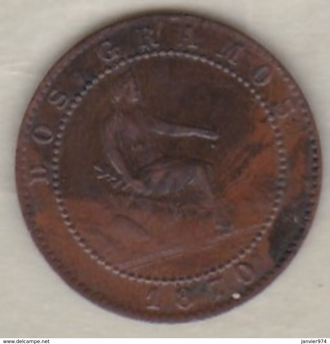 Provisional Government, 2 Centimos 1870 - First Minting