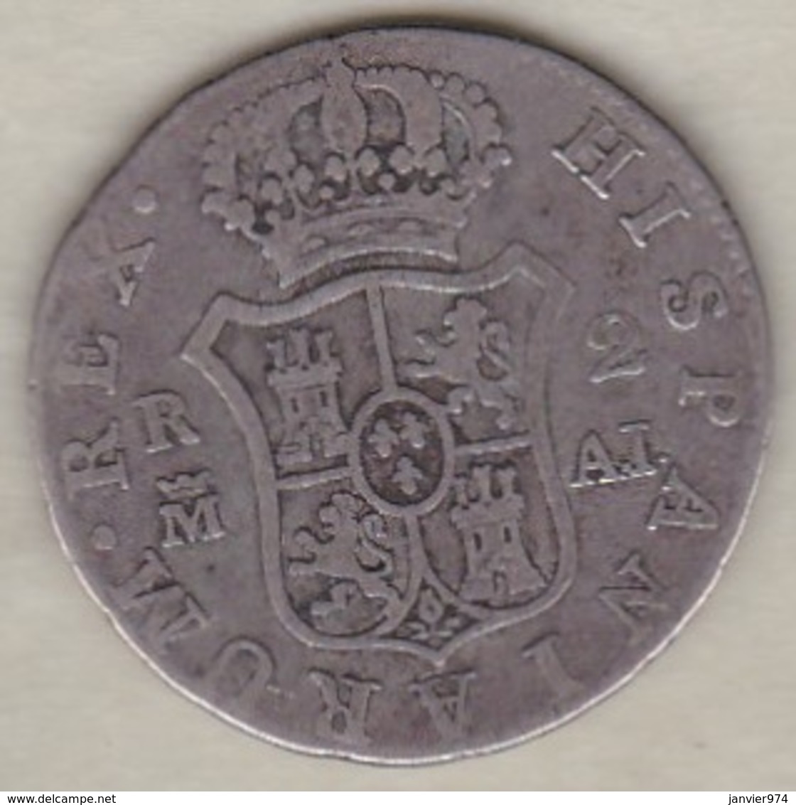 2 Reales 1808 AI  Carolus IV, KM#430.1 En Argent - Premières Frappes