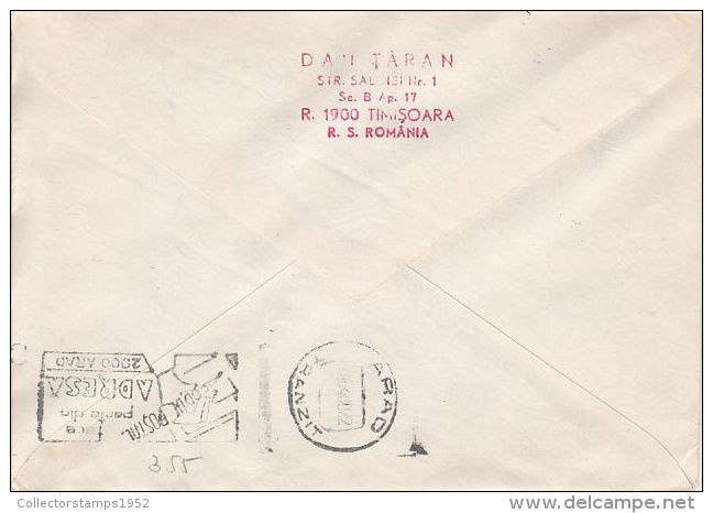 73689- NATIONAL CHAMPIONSHIP, CANOE, SPECIAL POSTMARK ON COVER, PIETROASA TREASURE STAMP, 1980, ROMANIA - Kanu