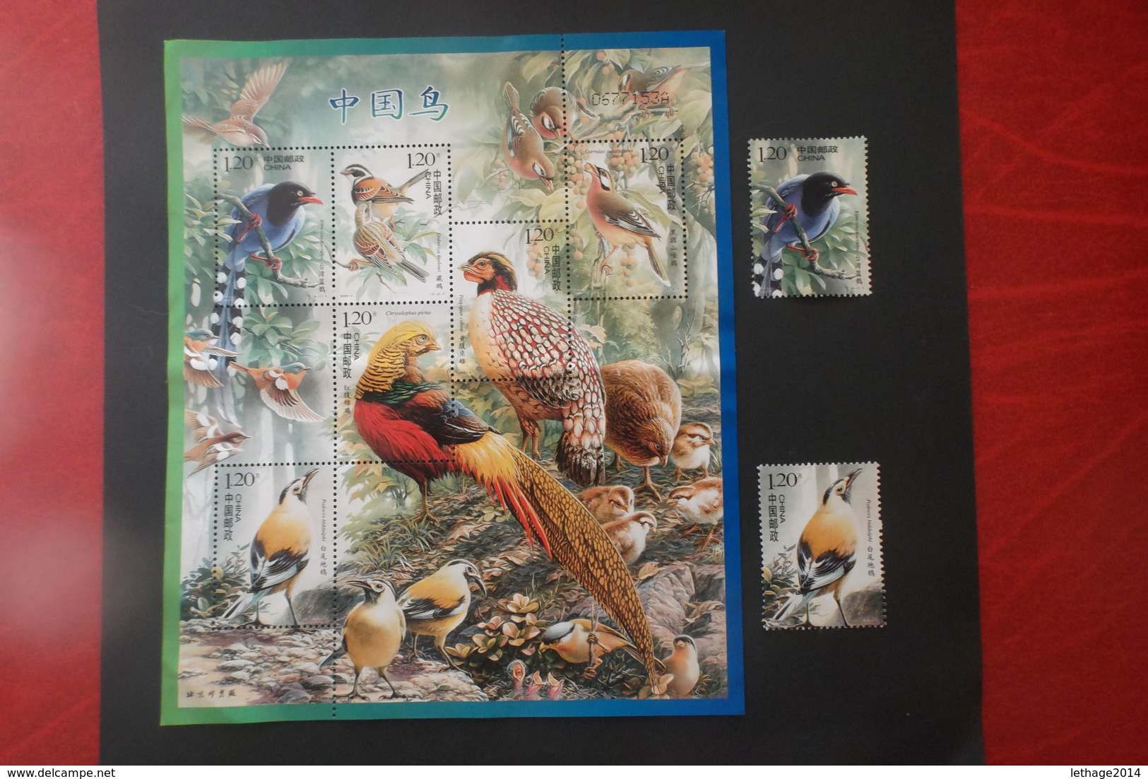 CINA 中國 帝國  CHINA 2008 Birds Sheet MNH - Usati