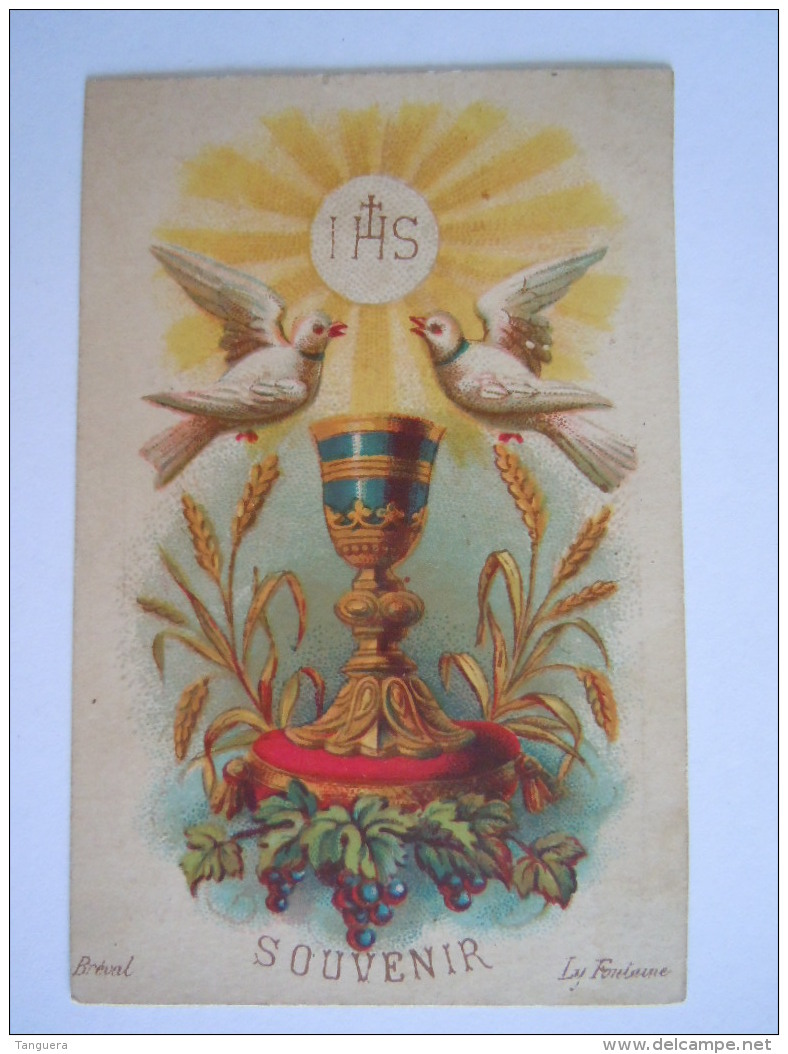 Communion 1882 Anvers Maria Wouters Image Pieuse Holy Card Santini Edit Bréval 6.4 X 10 Cm - Imágenes Religiosas
