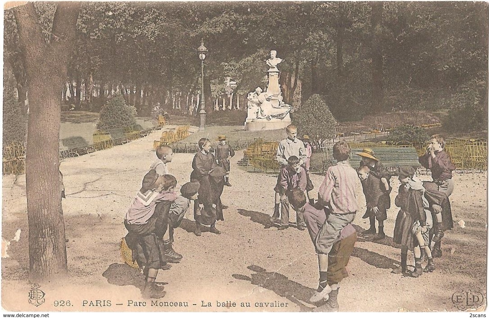 Dépt 75 - PARIS (8è Arr.) - Parc Monceau - La Balle Au Cavalier (jeu D'enfants) - ELD N° 926 - Colorisée - Voir état - Arrondissement: 08