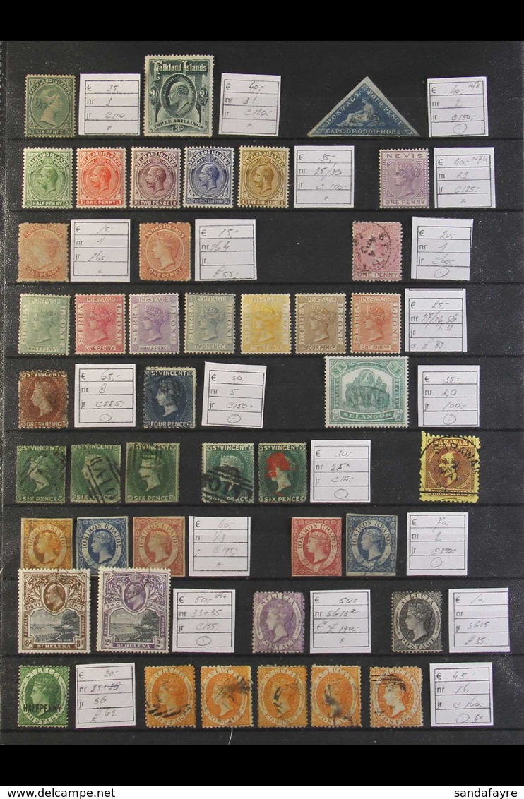 BRITISH COMMONWEALTH "PREMIUM" HOLDING. 1850-1912 Interesting Mint & Used Assembly Of Mostly Better QV Stamps On Stock P - Autres & Non Classés