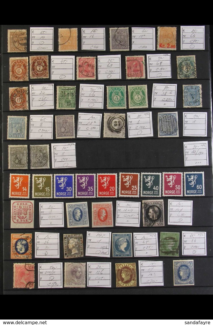 1850-1930's EUROPEAN COUNTRIES "PREMIUM HOLDING" An Interesting Mint & Used Assembly Of Mostly Better Stamps On Stock Pa - Other & Unclassified