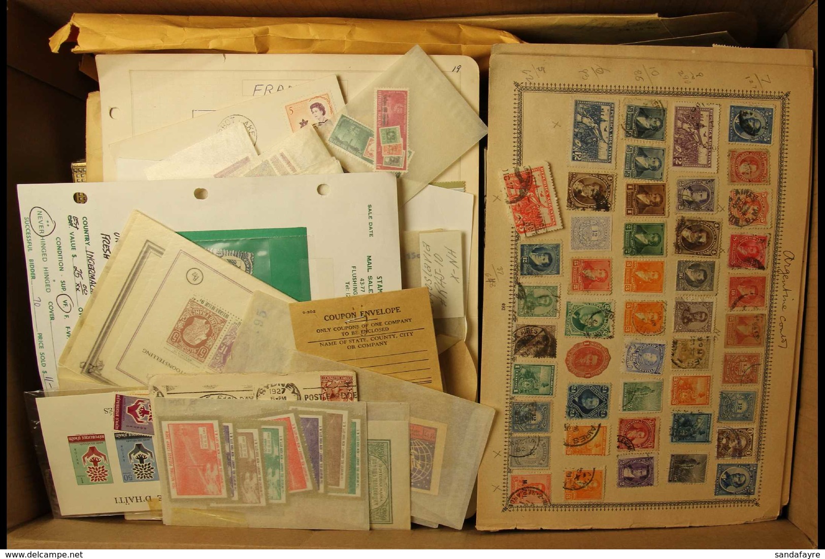 MAMMOTH MIXED SORTER CARTON An Untidy And Unsorted Assembly Of Stamps In Stock Books, On Pages, Stuffed Into Envelopes A - Andere & Zonder Classificatie