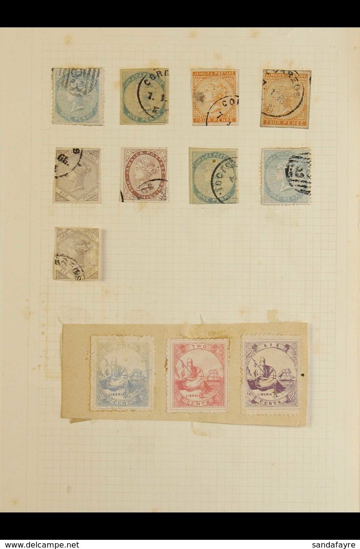 CLASSIC FORGERIES Old Album Pages, With Queen Victoria "issues" Of Jamaica, Antigua, British Guiana, St. Lucia, St. Vinc - Sonstige & Ohne Zuordnung