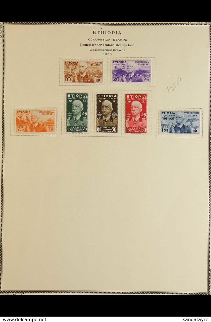 ITALIAN COLONIES MINT ACCUMULATION On Album Pages, Includes Better Sets And Issues Such As Ethiopia 1936 Annexation Set, - Altri & Non Classificati