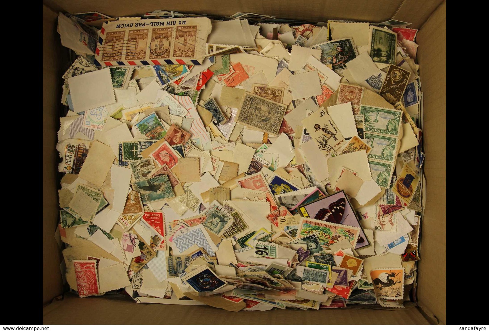 WORLD STAMPS LARGE HOARD. All Period Mostly Used Loose Stamps In A Carton, Some Mint Stamps And Some Stamps On Pieces Se - Altri & Non Classificati