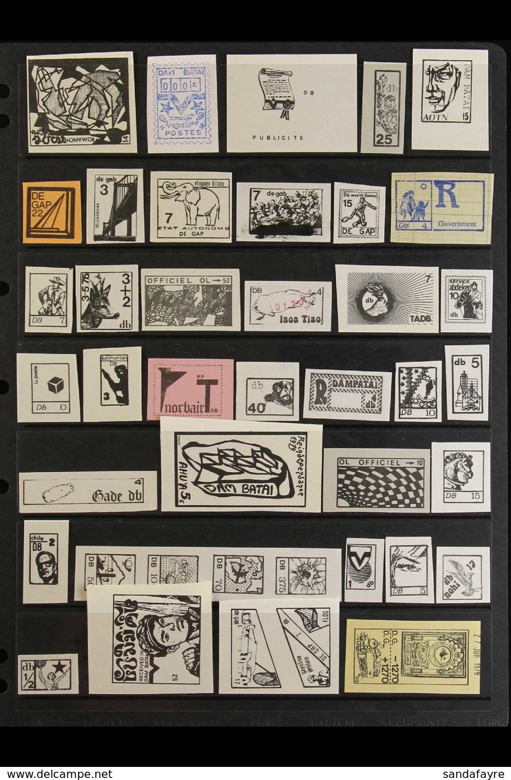 DAM BATAI LOCAL STAMPS 1970's Collection Of All Different Never Hinged Mint (no Gum As Issued) Stamps And Mini-sheets, P - Sonstige & Ohne Zuordnung