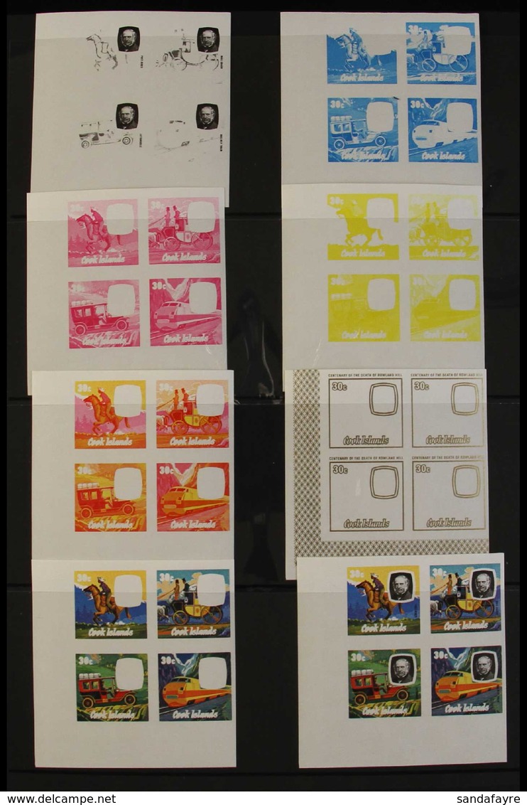 SIR ROWLAND HILL - TRANSPORT Cook Islands 1979 Death Centenary 30c Values, SG 633/36, In Superb Never Hinged Mint IMPERF - Non Classés