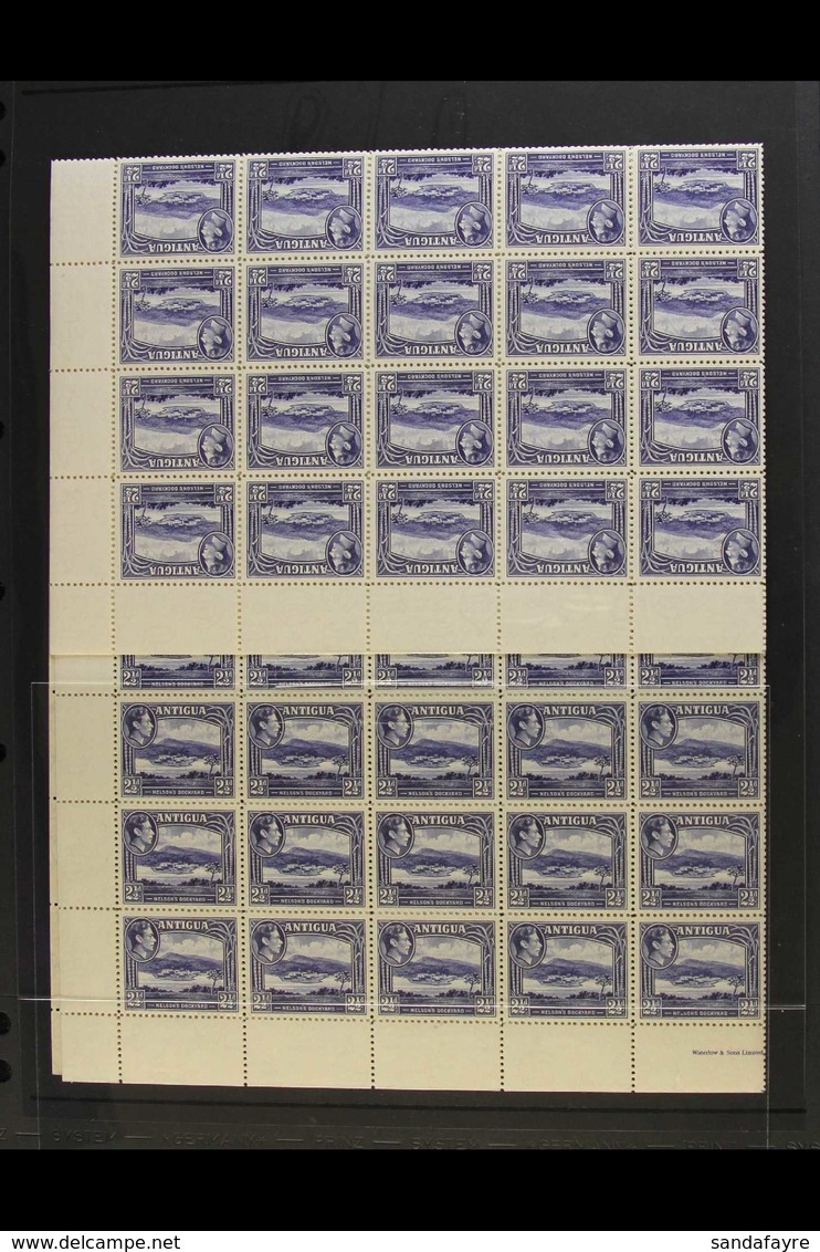 1938-51 SCARCE COMPLETE SHEET. 2½d Deep Ultramarine Nelson's Dockyard, SG 102, Never Hinged Mint COMPLETE SHEET Of 120 S - Autres & Non Classés