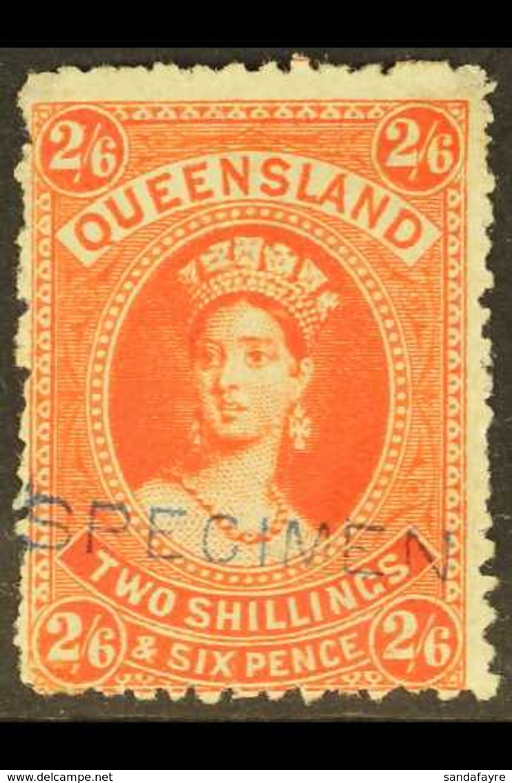 QUEENSLAND 1882-95 2s6d Vermilion, SG 158, Fine Mint With "SPECIMEN" Handstamp. For More Images, Please Visit Http://www - Autres & Non Classés