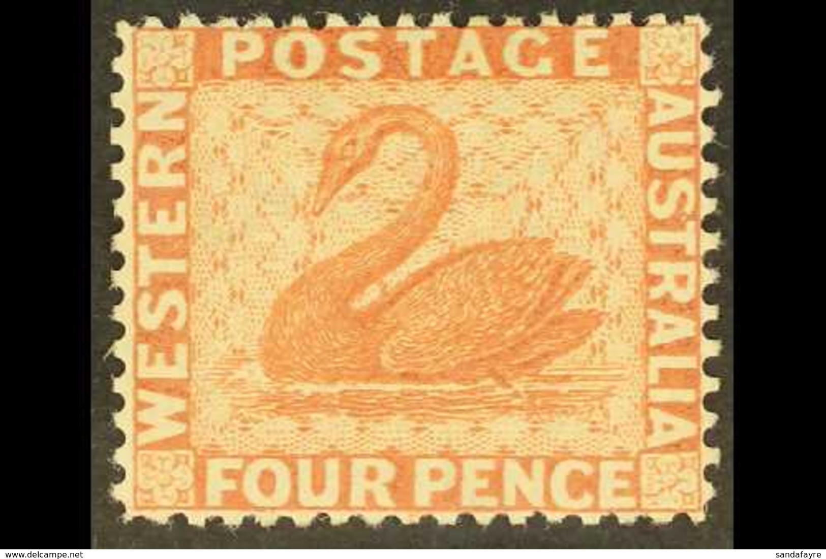 WESTERN AUSTRALIA 1888 4d Red-brown, Wmk Crown CA Sideways, SG 105, Very Fine Mint. For More Images, Please Visit Http:/ - Sonstige & Ohne Zuordnung