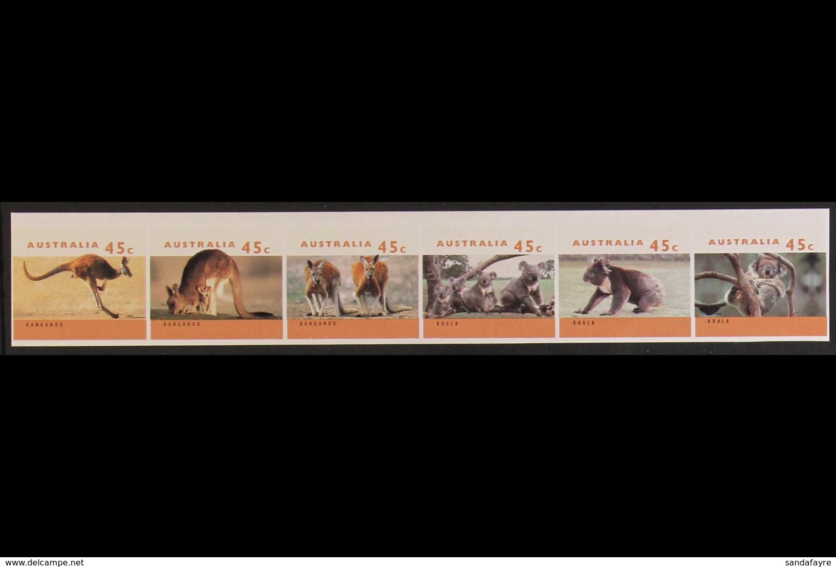1994-97 IMPERF PLATE PROOFS 1994-97 Australian Wildlife Complete Set On Phosphorised Paper, SG 1453/1458, A Superb Leigh - Autres & Non Classés