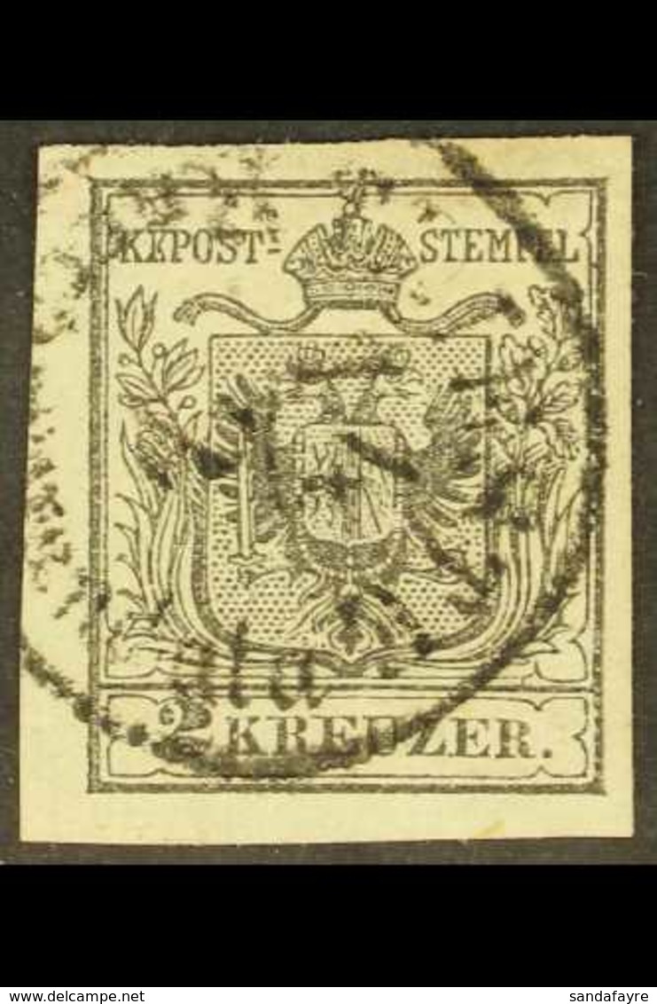1850 2kr Grey On Machine Made Paper, Mi 2Yb, Very Fine Used. For More Images, Please Visit Http://www.sandafayre.com/ite - Sonstige & Ohne Zuordnung