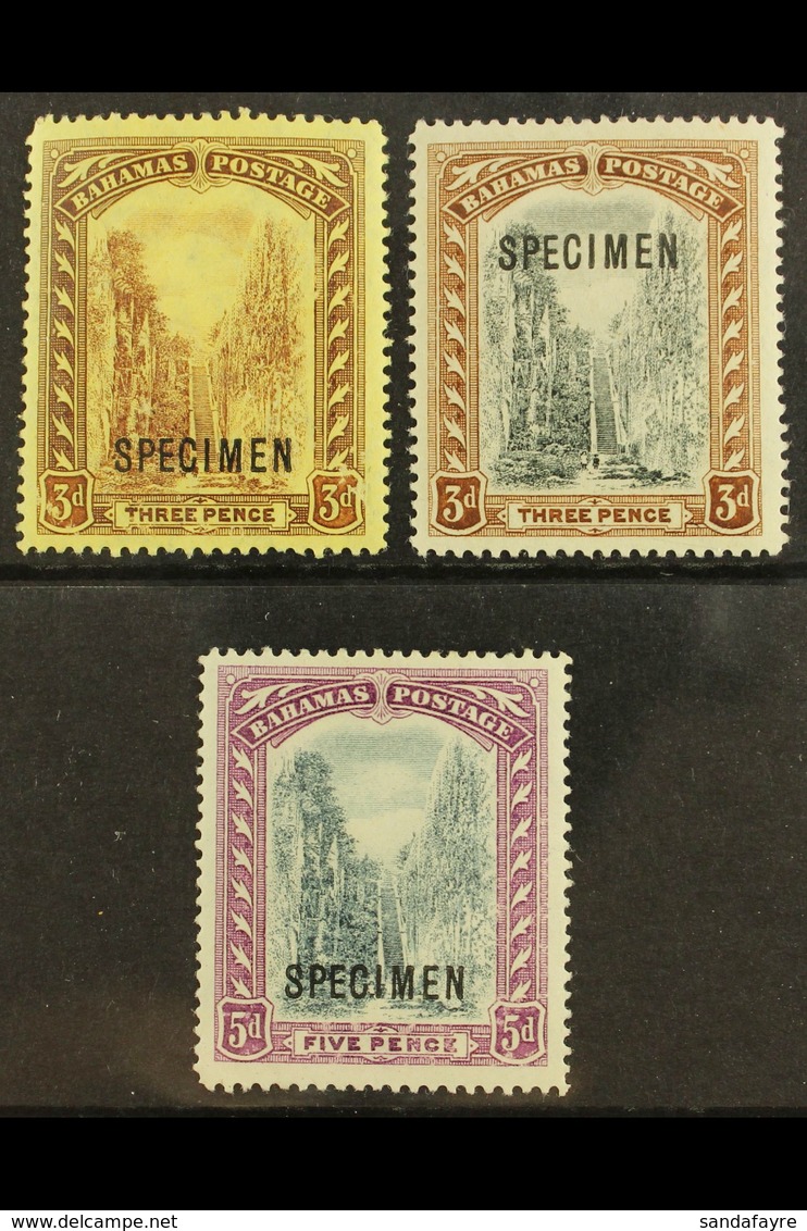 1911 Staircase Vals To 5d, Wmk MCA, Ovptd "Specimen", SG 76s, 77s & 78s, Very Fine Mint. (3 Stamps) For More Images, Ple - Autres & Non Classés