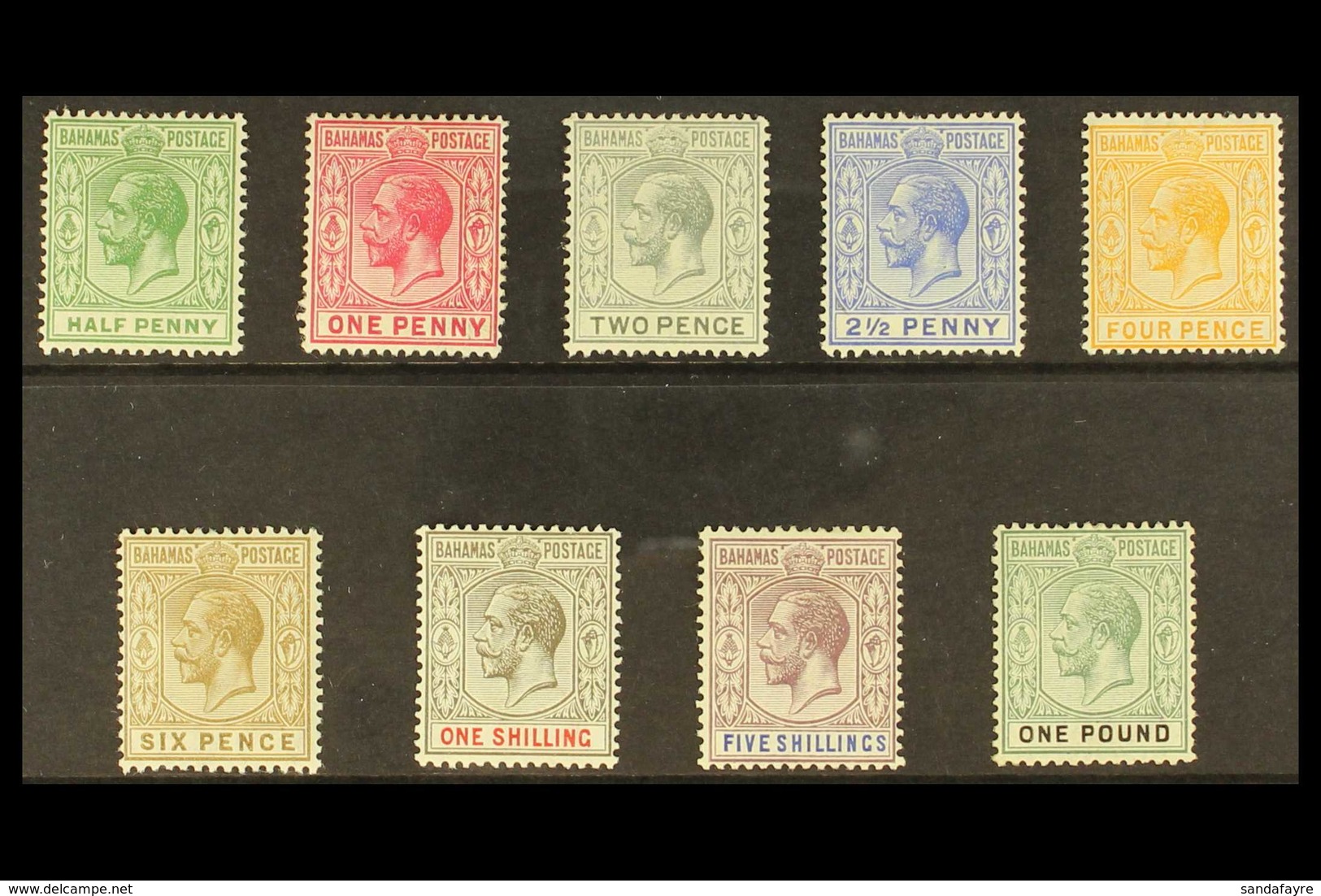 1912-19 KGV Definitive Set, SG 81/89, Very Fine Mint (9 Stamps) For More Images, Please Visit Http://www.sandafayre.com/ - Autres & Non Classés