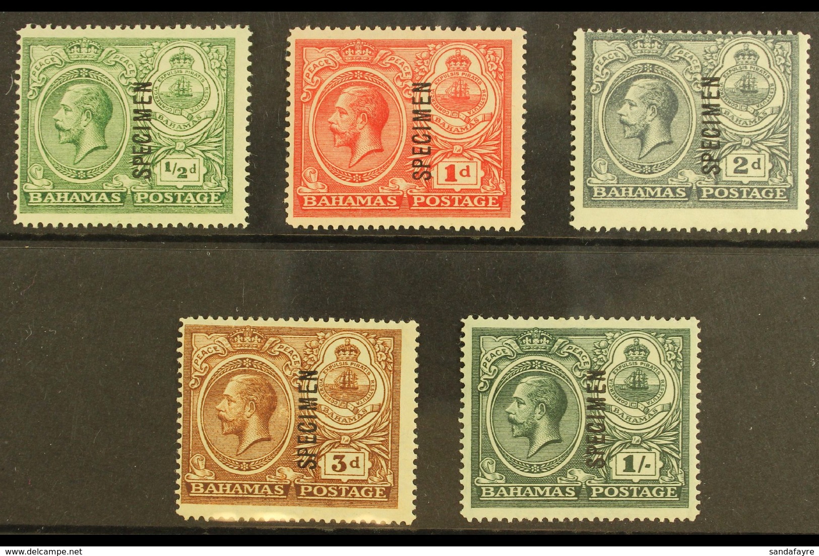 1920 Peace Set Complete, Ovptd "Specimen", SG 106s/110s, Very Fine Mint. (5 Stamps) For More Images, Please Visit Http:/ - Sonstige & Ohne Zuordnung