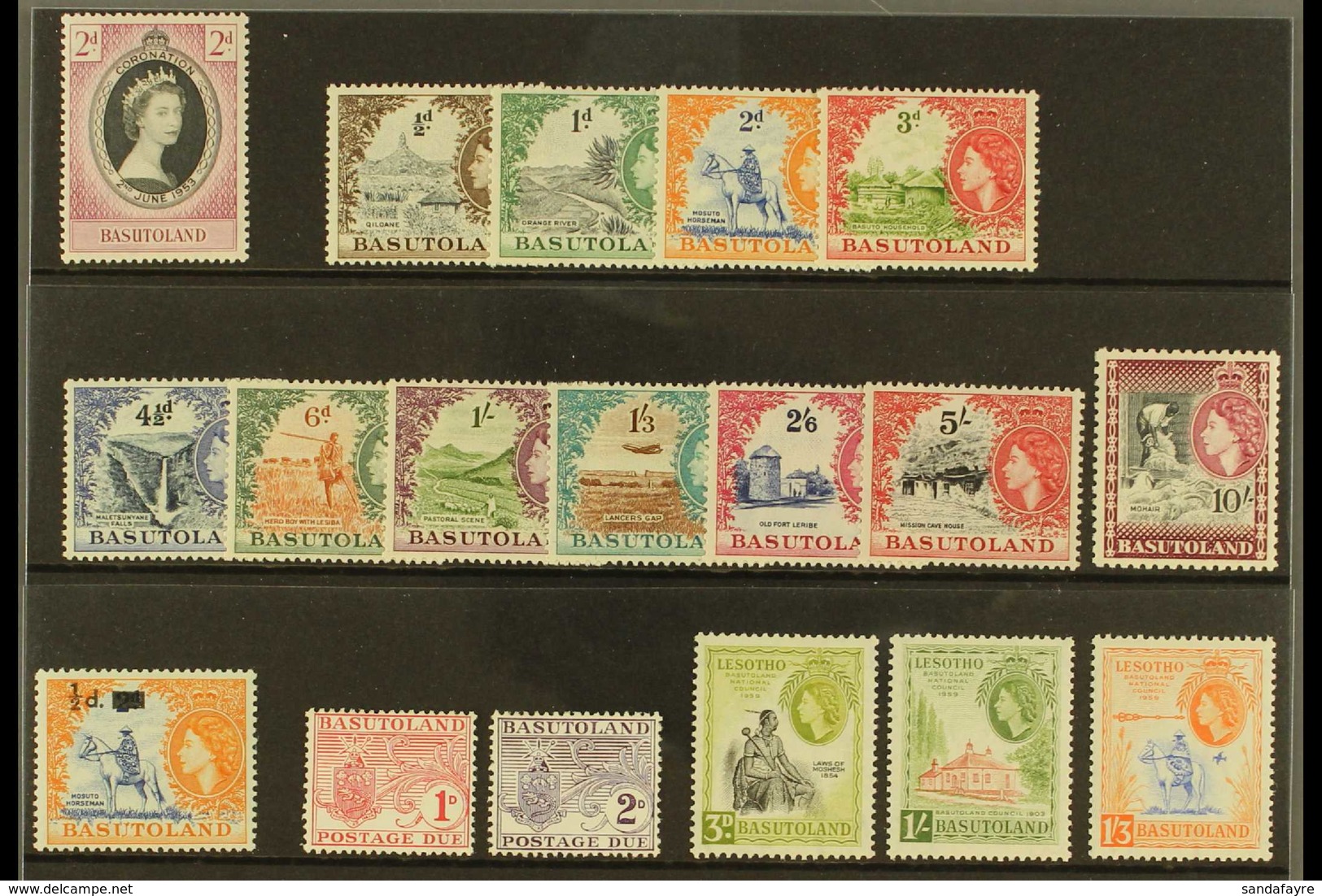 1953-59 COMPLETE NHM "STERLING". A Complete Run From Coronation To National Council Issue, SG 42/57, Never Hinged Mint ( - Autres & Non Classés
