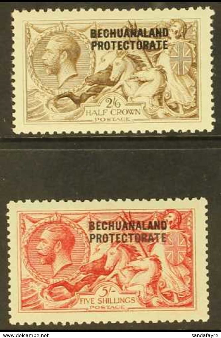 1916-19 2s.6d And 5s De La Rue Seahorses, SG 85 & 87, Superb Never Hinged Mint. (2 Stamps) For More Images, Please Visit - Andere & Zonder Classificatie