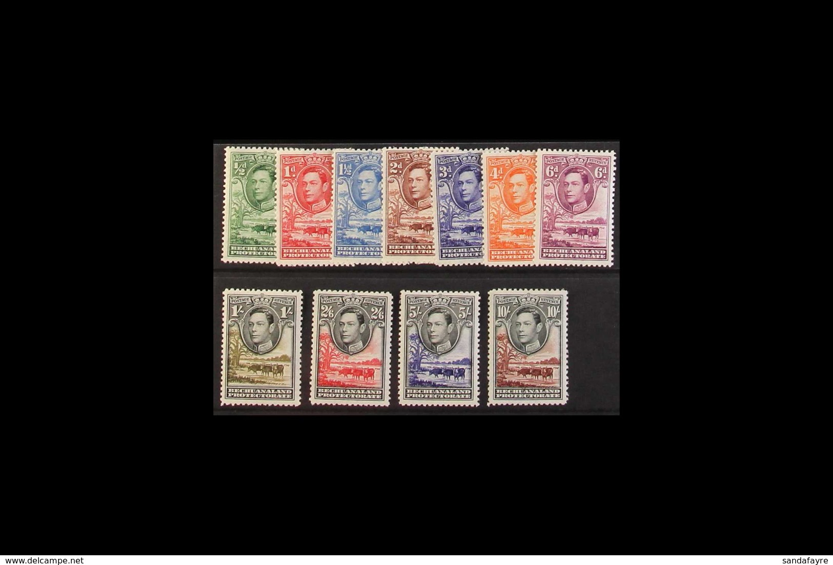 1938-52 Complete KGVI Set, SG 118/128, Fine Never Hinged Mint. (11 Stamps) For More Images, Please Visit Http://www.sand - Sonstige & Ohne Zuordnung