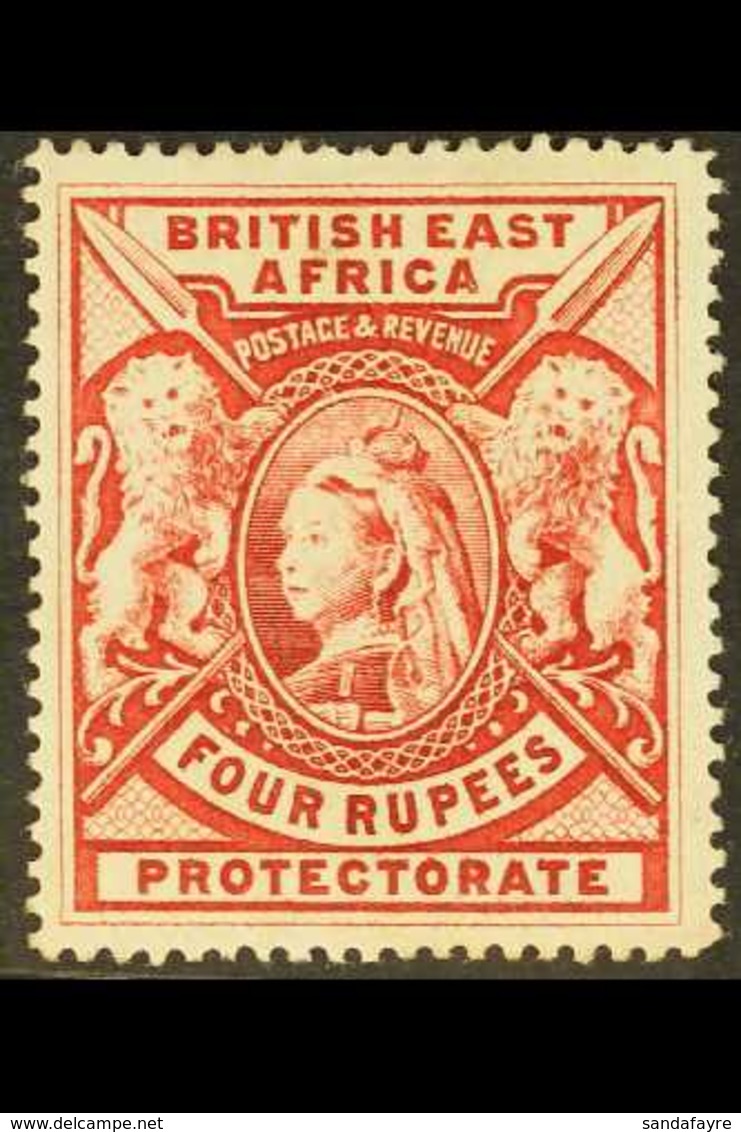 1897 4r Carmine, SG 95, Mint With Large Part Gum. For More Images, Please Visit Http://www.sandafayre.com/itemdetails.as - Afrique Orientale Britannique